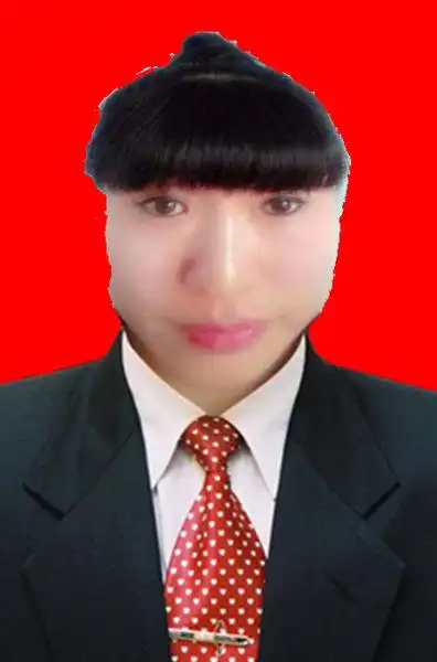 哪位大神帮我p一张白底黑西服白衬衫红领带的相片谢谢