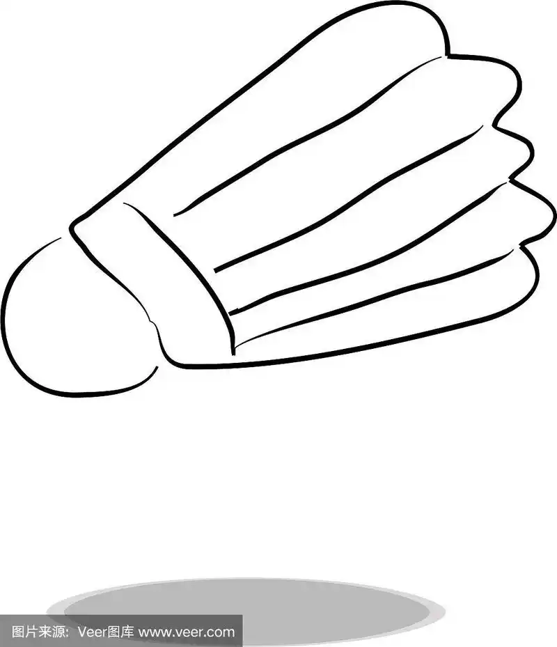 毽子图标的手绘