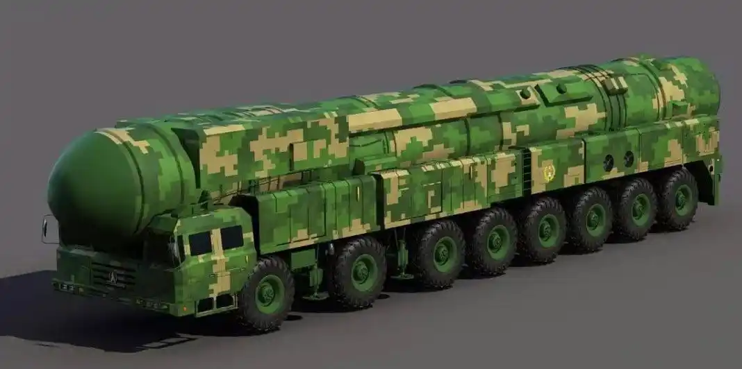 pendulum)报道的中国东风-41公路机动弹道导弹发射车效果图