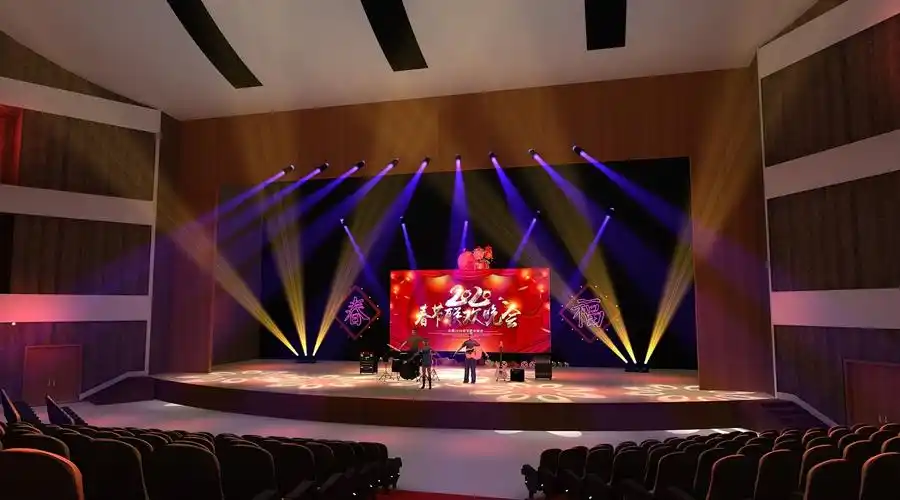 春节晚会舞台舞美设计3d效果图