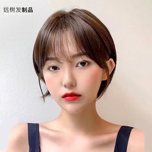 正品假发女超短发造型全真人发时尚酷超短挂耳假发套真发头套全真