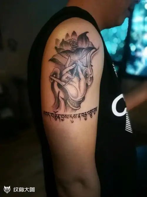 吉祥如意_纹身图案手稿图片_菜菜的纹身作品集