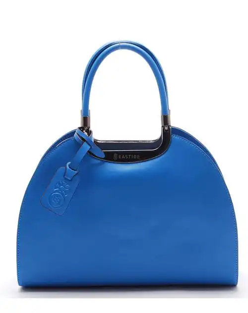 简约半圆形浅蓝色手提包