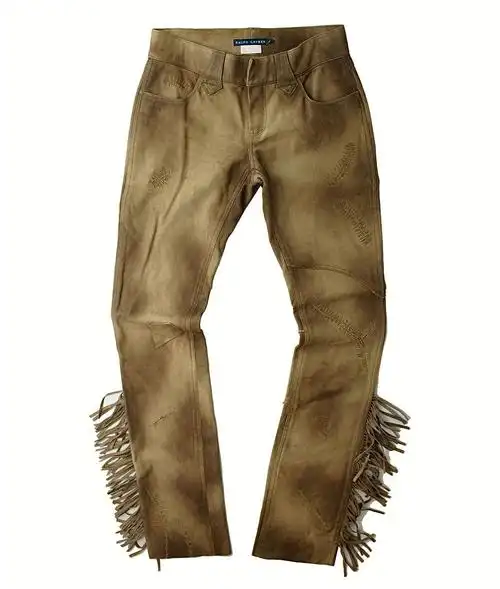 稀少ralphlauren绝美西部流苏女款皮裤