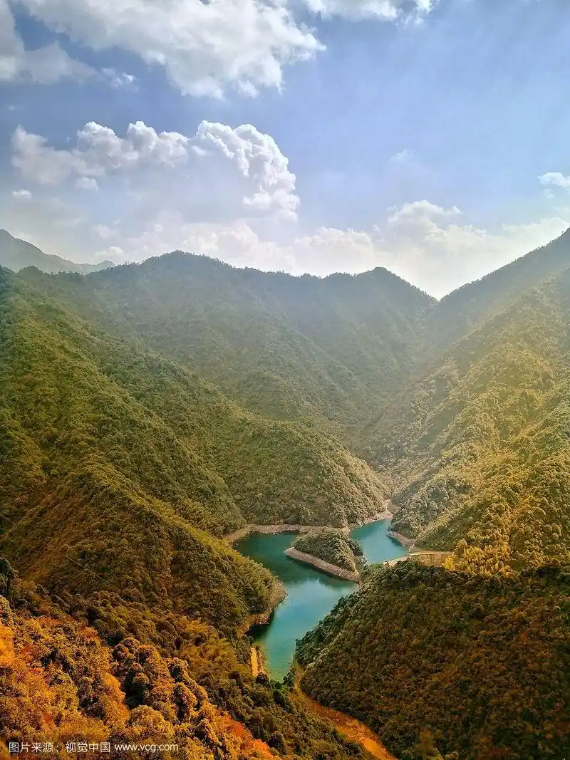 大觉山的秋色自然风光