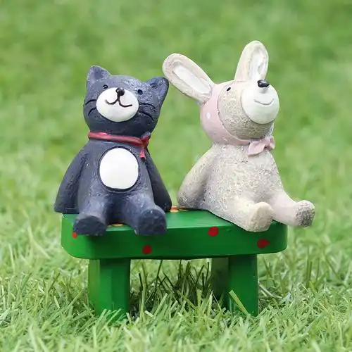 zakka创意仰望天空小动动物汽车装饰摆件摄影道具电视柜摆件