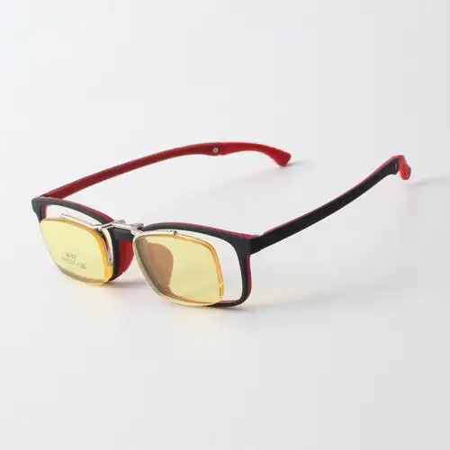 儿童青少年成品套镜双层外挂棱镜框无色黄色三棱镜片读写凸镜眼镜