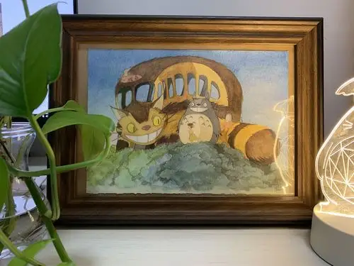 《龙猫》水彩画