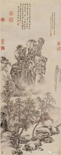 清 邹一桂 翠柏双喜图