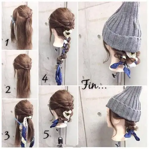 戴帽子也要美美哒 简单美丽 一天一个发型 每天都要美美哒~ 长发 小