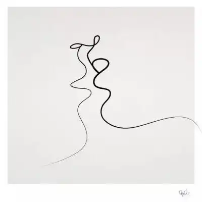 法国艺术家christophe louis擅长用连续不间断的一笔作画,连贯的线条