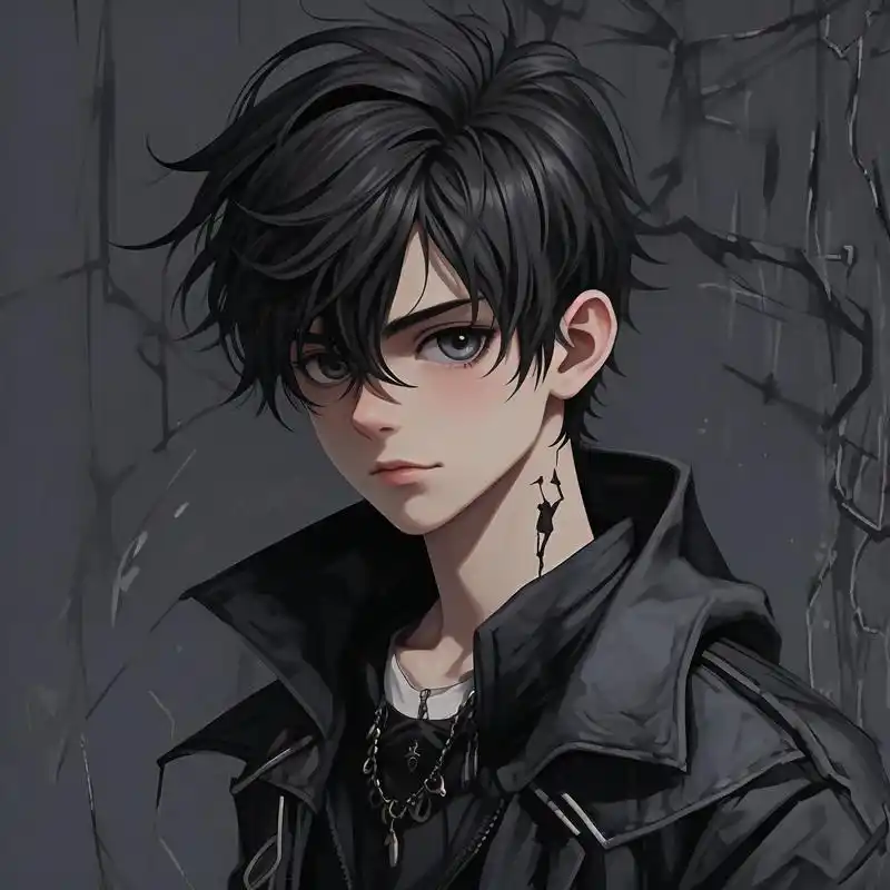 94暗黑系男生头像98 沉浸在黑暗中的神秘少年,带着一丝不羁与野性