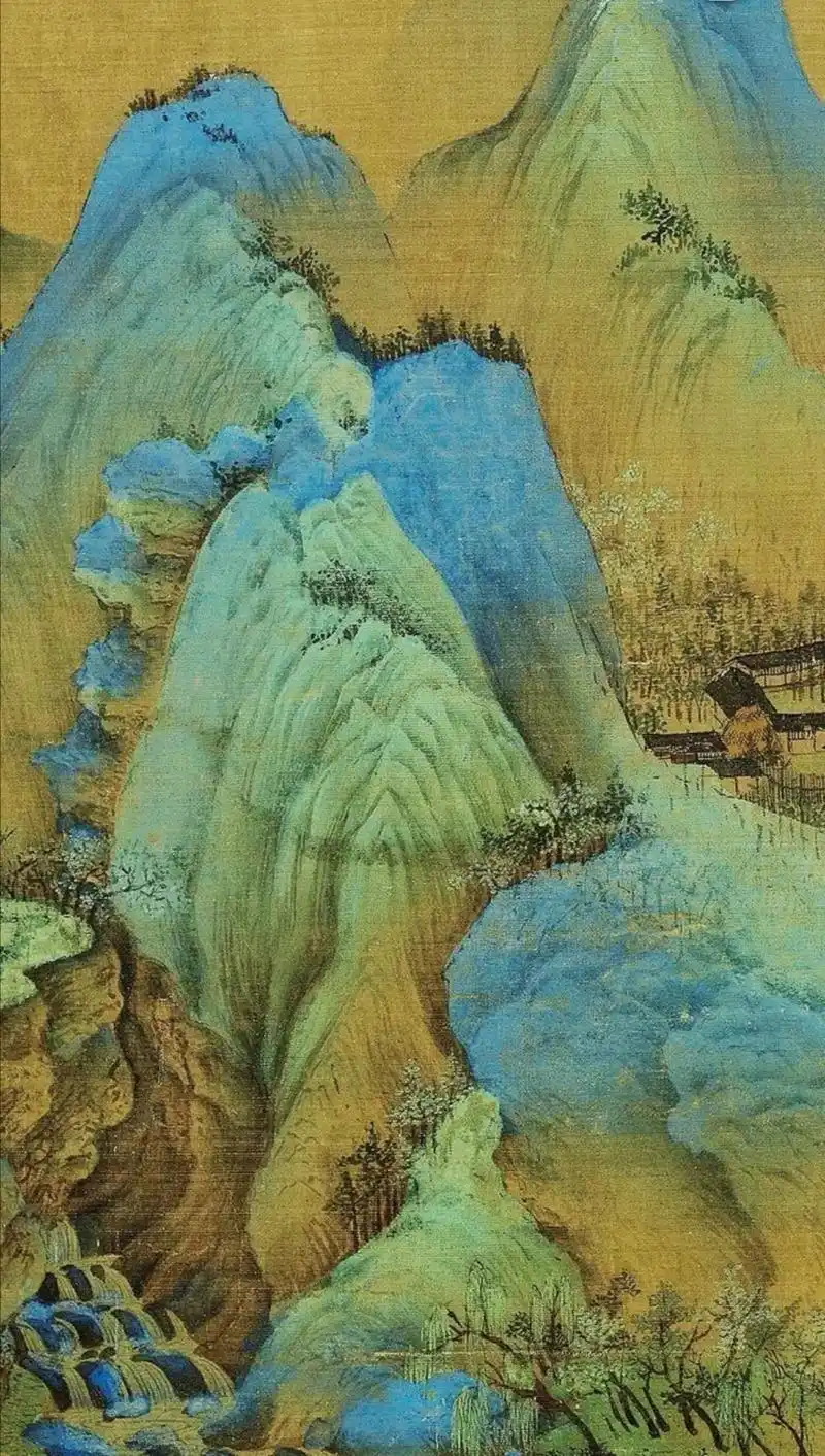 北宋画家王希孟的《千里江山图》,一些高清局部,有些地方可以截 - 抖