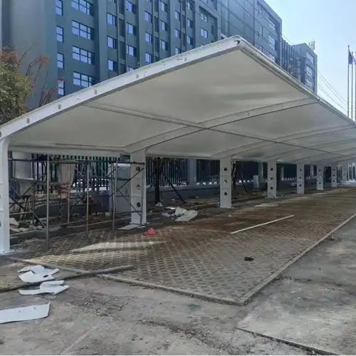 膜结构电动车棚充电桩雨棚工厂小区汽车蓬物流园区停车棚电瓶车棚