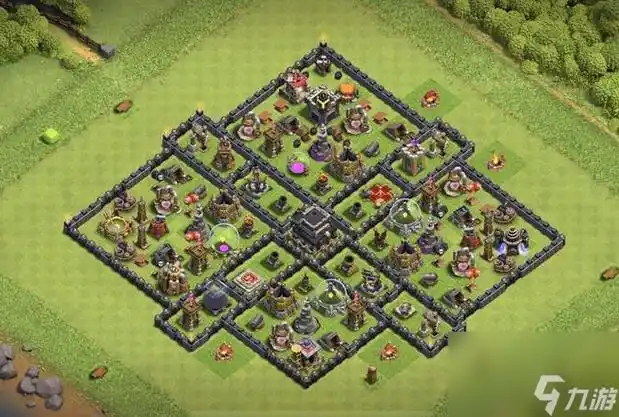 护资源阵型阵容二:大本营阵型阵容一:好用9本推荐阵部落冲突9本最强