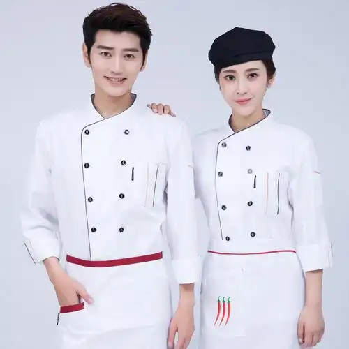 厨师服短袖夏季男餐饮学校幼儿园食堂人员工作服长袖女后厨房批发