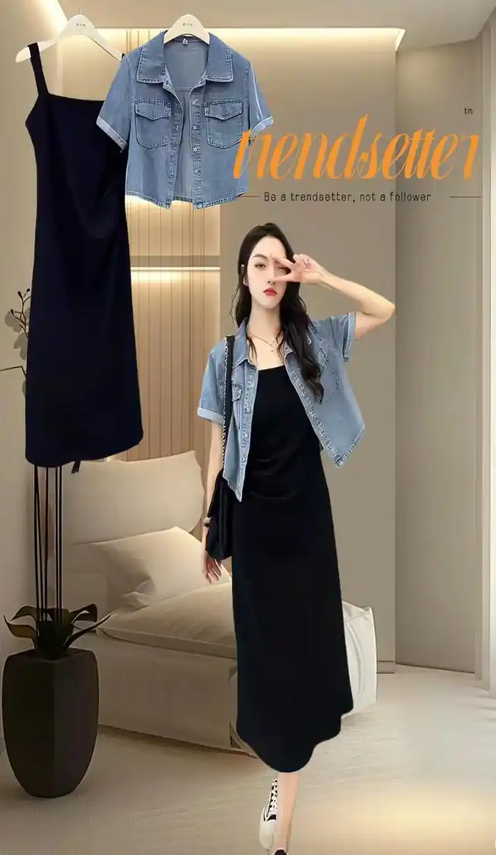 春夏穿搭|时尚两件套连衣裙.姐妹们