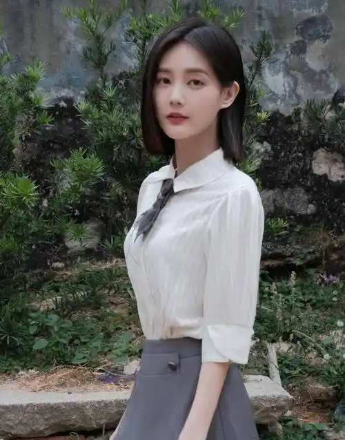 李一桐齐肩短发学院风清新造型!_时尚_舞儿网