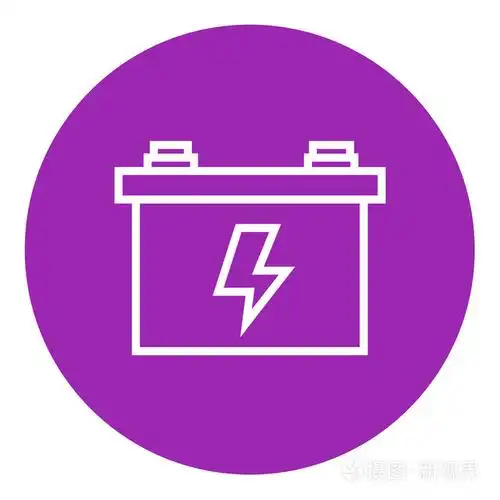 汽车电池线图标