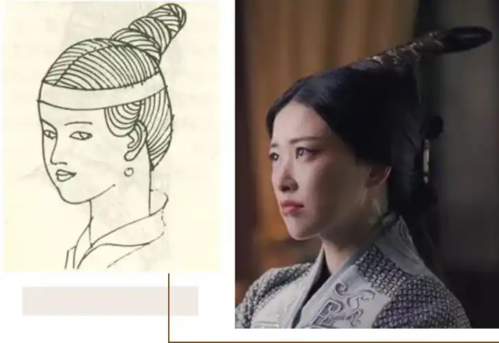 大家可以对比一下剧中,华阳夫人作为安国君宠妃,她的发髻就比不受宠