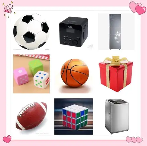 这些物品中那些是正方体呢?