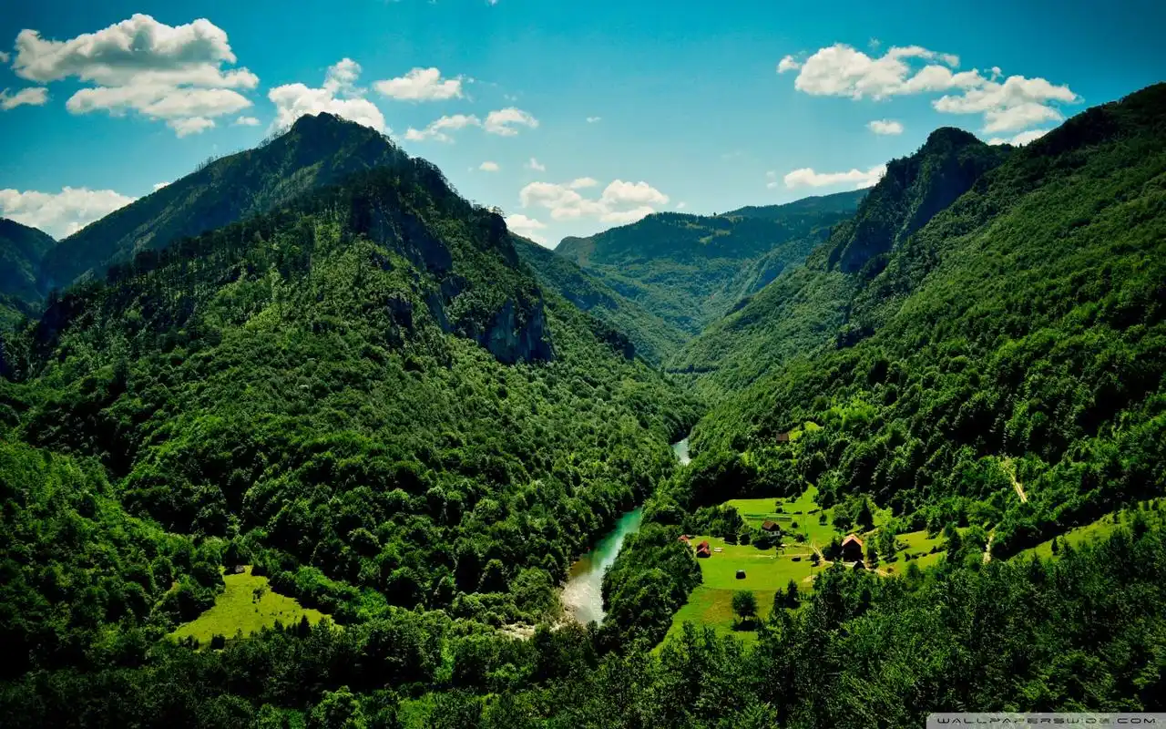 绿色护眼连绵青山美丽自然风光高清桌面壁纸(一)高清大图预览1920x