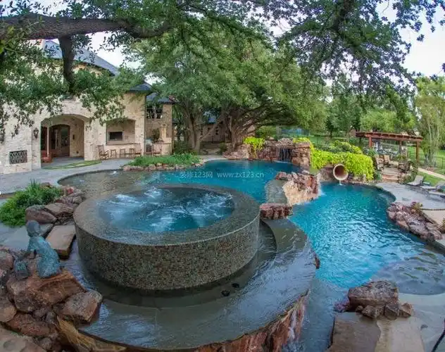 乡村别墅景观水池装修设计