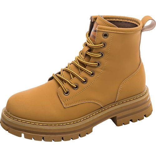 回力女鞋马丁女高2022秋季新款夏季工装大黄马丁靴