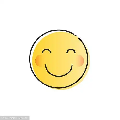 黄色微笑的卡通面孔害羞积极的人