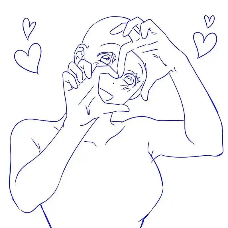 绘画素材绘画模板单人.#绘画素材 #板绘 #绘画模板 - 抖音