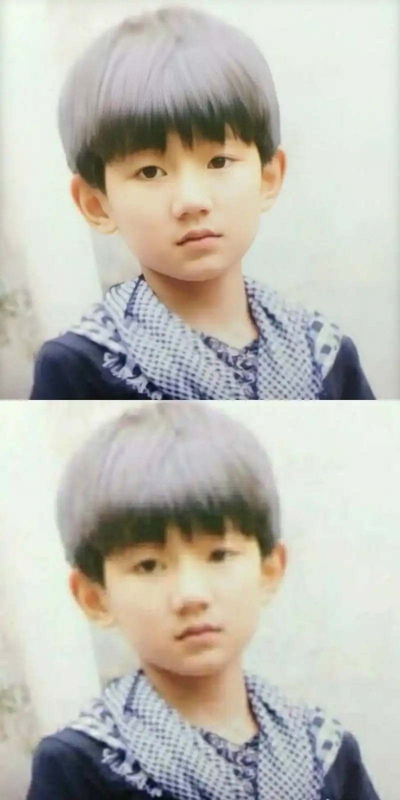 [tfboys][分享]190426 粉丝修复王源童年照,可爱小肥儿时已见高颜值