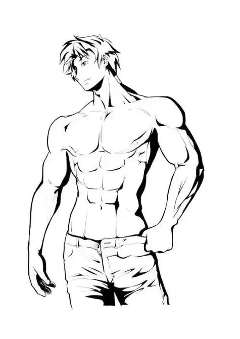 简笔画肌肉男●肌肉男简笔画●卡通肌肉男简笔画●肌肉男简笔画漫画