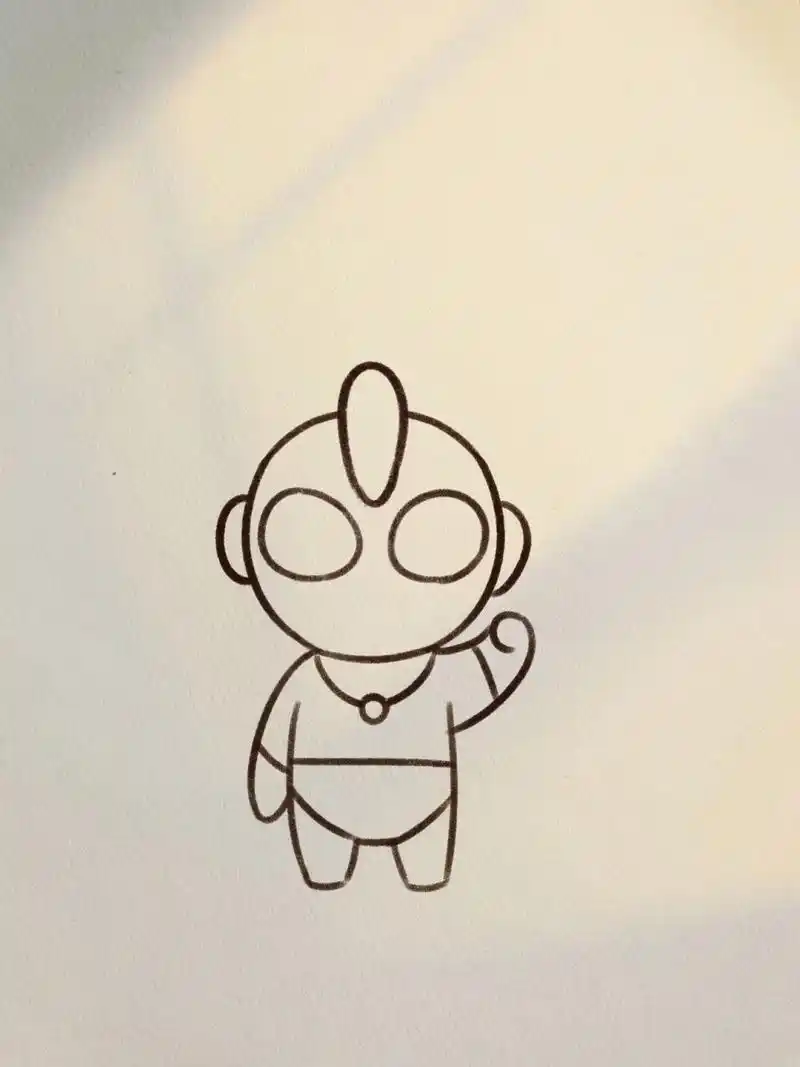 零基础手绘教程|奥特曼|绘画过程|画画|绘画 敲可爱奥特曼来啦!