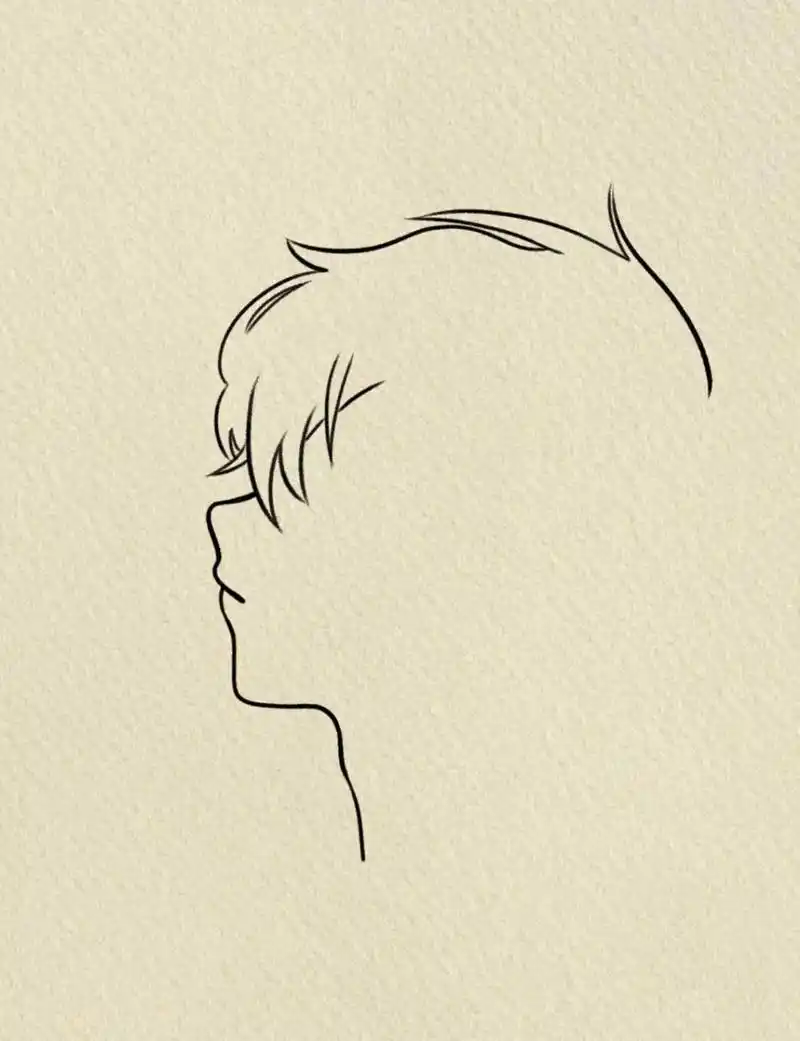 男生头像# #男头# #侧脸# #寻找小红书绘画大神# #画画的日常# #简笔