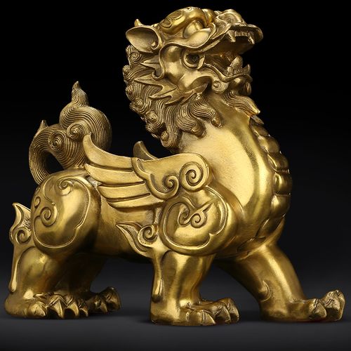 招财铜貔貅摆件一对大号纯铜客厅家居办公室桌装饰品开业礼品9996