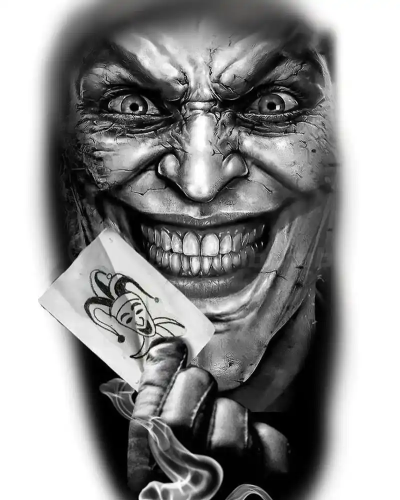 小丑纹身手稿欧美写实纹身 98适合遮盖,也适合新皮肤上身.