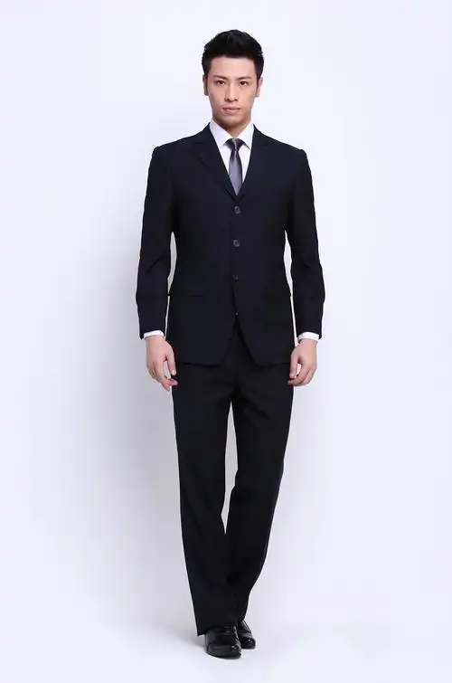 商务休闲免烫男士三扣欧版西服套装 职业正装制服