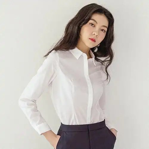 衬衫西装白色女款慵懒时尚时尚性性感气质修身衬衫