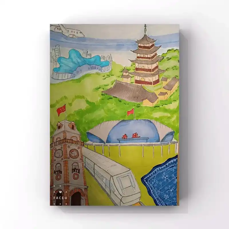 南通的风景线.#南通绘画 #南通地铁绘画 #南通风景  - 抖音