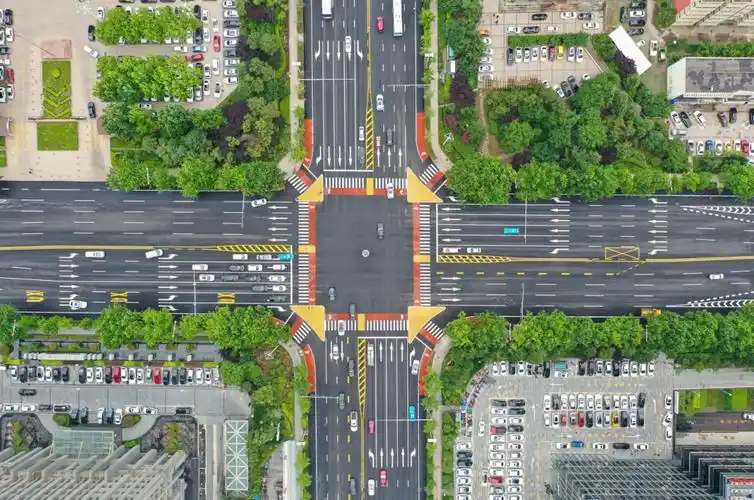 [原创]psd素材路口效果图效果图03起点交叉口夜02道路路口效果图海棠