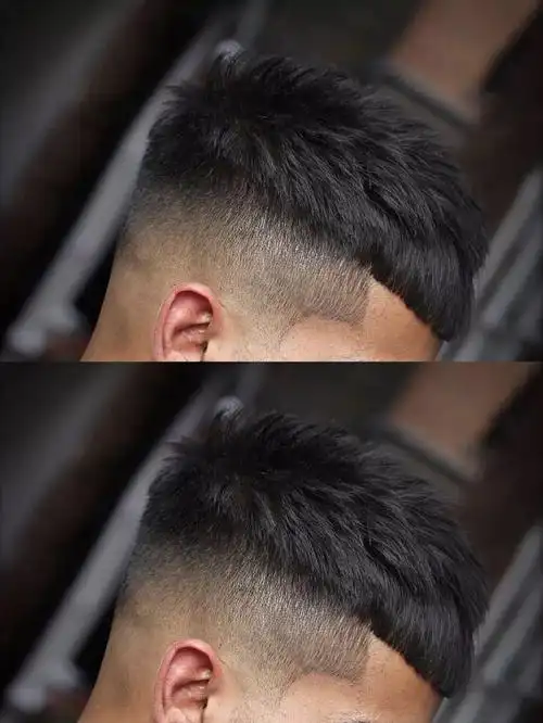 男生盖盖头镂空两侧发型图片刻痕更帅