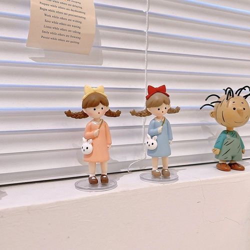 日系可爱少女心桌面背包女孩摆件ins书桌树脂装饰摆设蛋糕烘焙