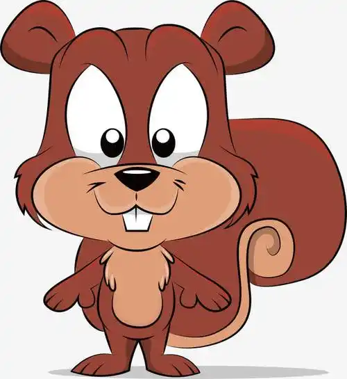 卡通棕色松鼠png