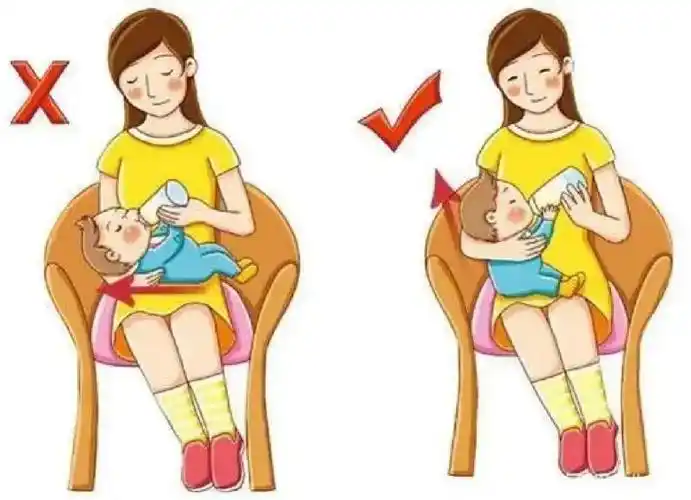 奶瓶喂奶正确姿势