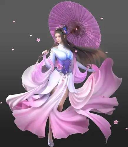 古风仙侠女_郭大鹏作品_角色/人物/生物_cg模型网