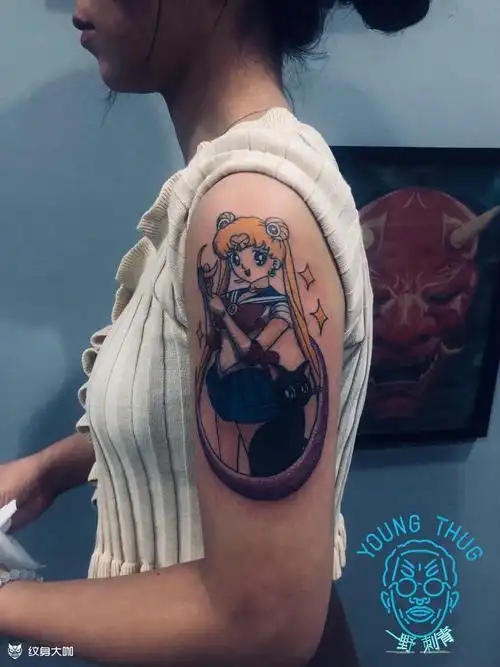 美少女战士_纹身图案手稿图片_杨任性的纹身作品集