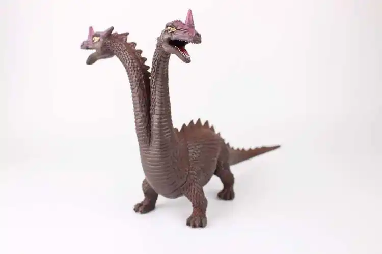 双头恐龙模型玩具 软胶发声怪兽仿真恐龙模型摆件礼物双头龙