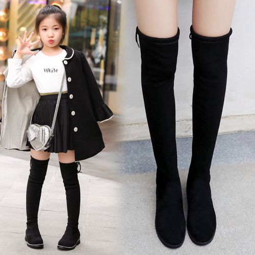 女童鞋2022春秋款高筒靴儿童过膝长筒靴子洋气单靴小学生公主长靴