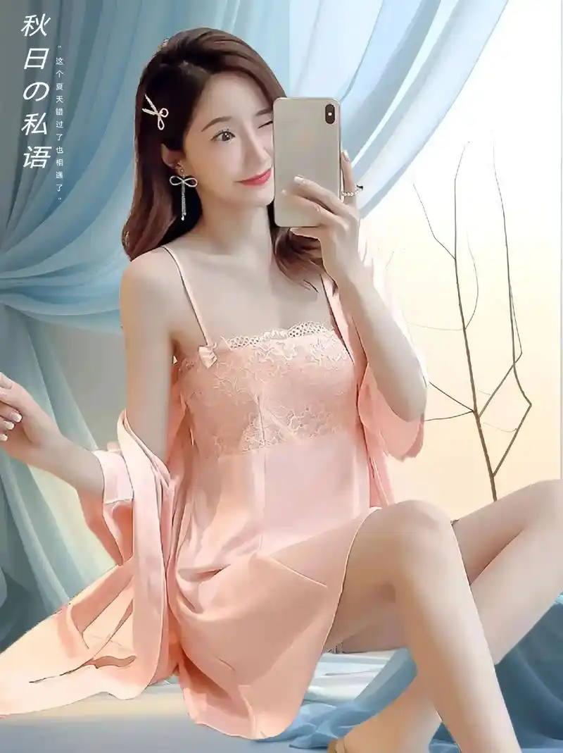 性感睡衣女夏季2024年新款冰丝薄款蕾丝爆款公主风一字领吊带 - 抖音