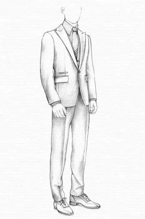 爸爸穿西装全身简笔画